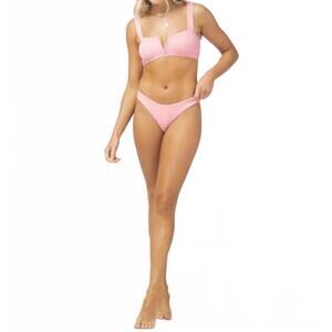NEW L*SPACE ribbed sandy bikini bottom in crystal pink